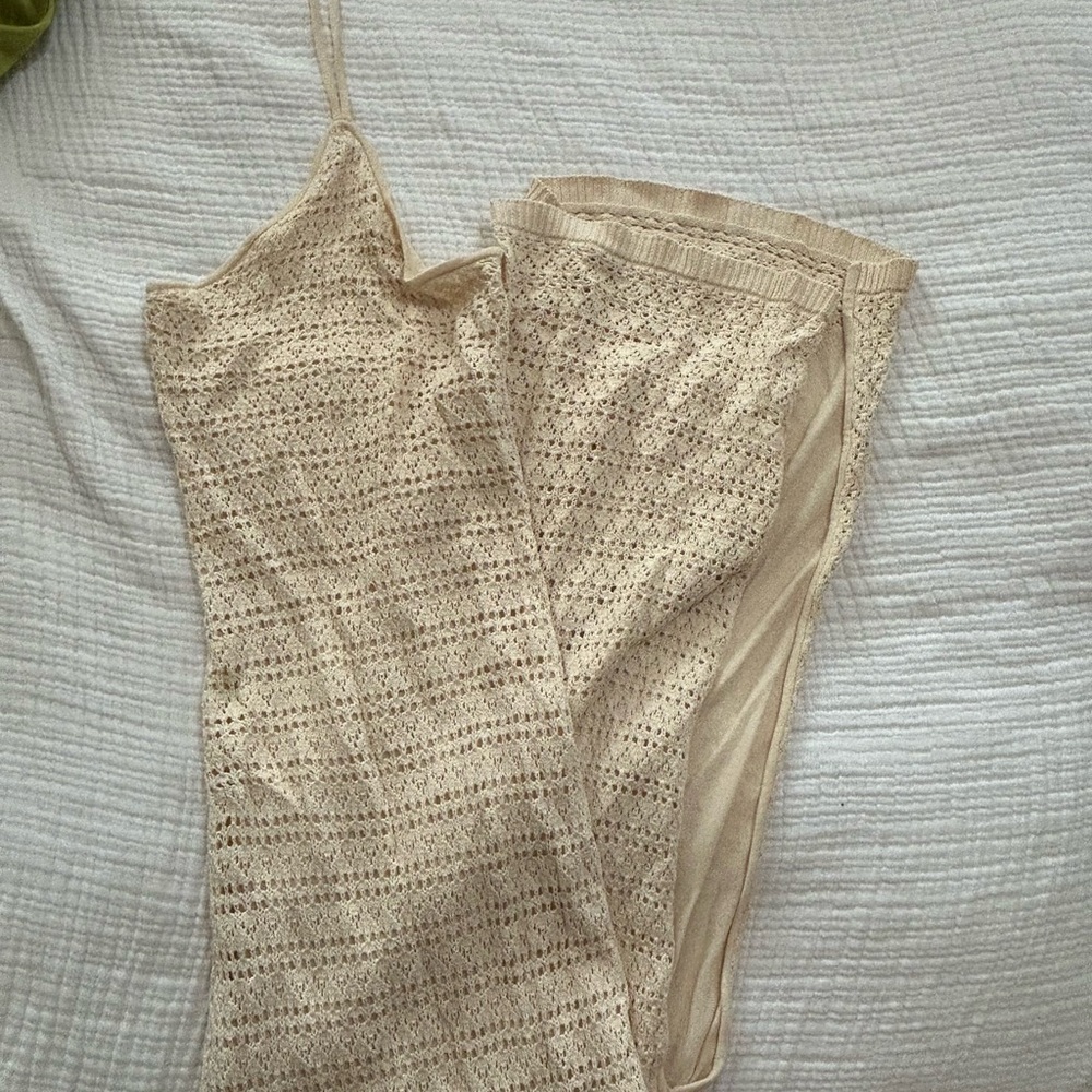 Cream Crochet Dress